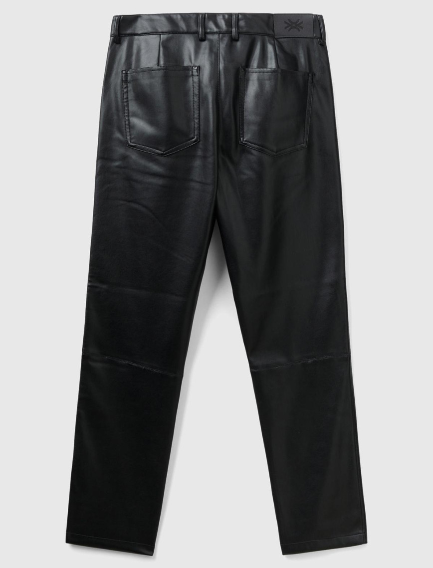 Erkek Siyah Suni Deri Pantolon Erkek Siyah Suni Deri Pantolon