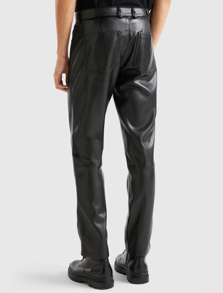 Erkek Siyah Suni Deri Pantolon Erkek Siyah Suni Deri Pantolon