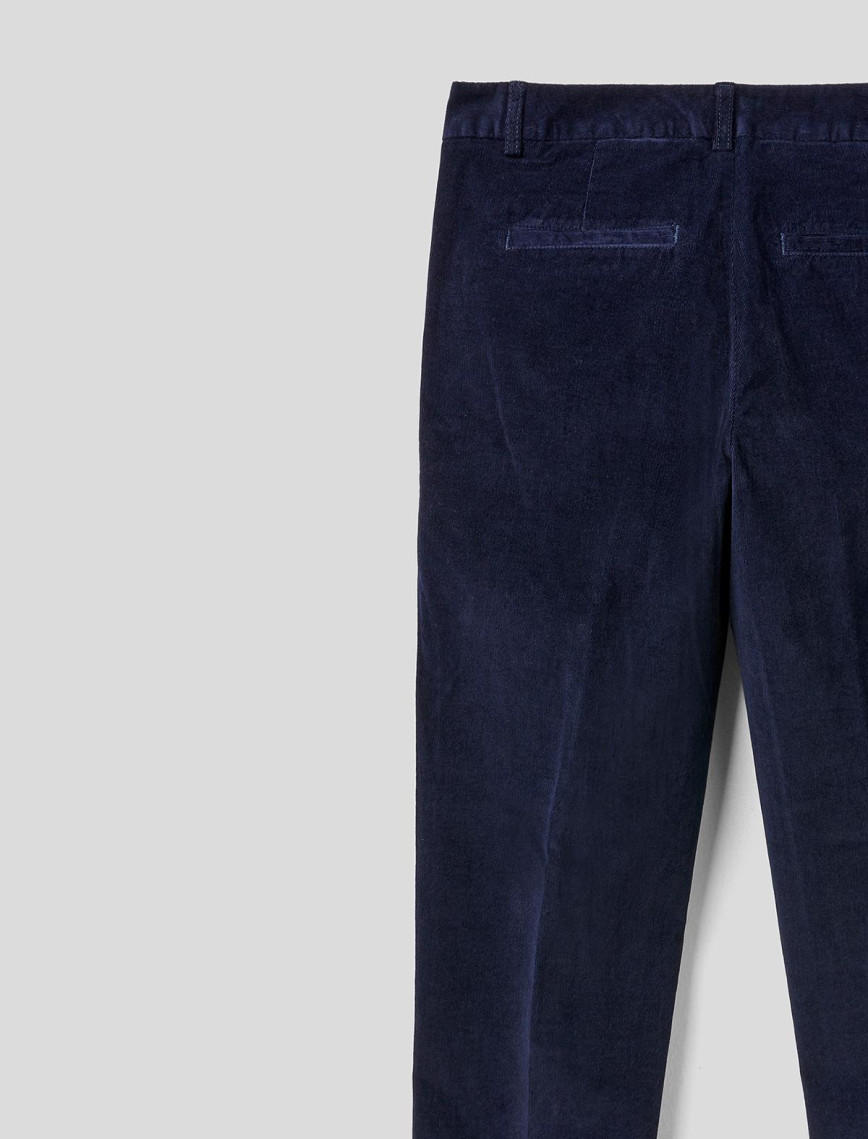 Kadın Lacivert Kadife Chino Pantolon