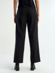 Kadın Siyah Poliviskoz Geniş Paça Pantolon