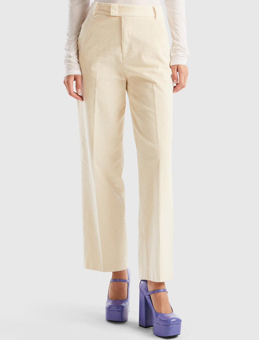 Kadın Taba Düz Paça Kadife Pantolon Kadın Taba Düz Paça Kadife Pantolon