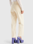 Kadın Krem Düz Paça Kadife Pantolon Kadın Krem Düz Paça Kadife Pantolon
