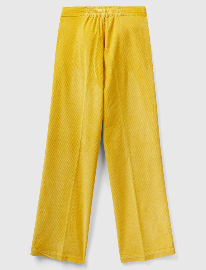 Kadın Hardal Beli İpli Kadife Pantolon Kadın Hardal Beli İpli Kadife Pantolon