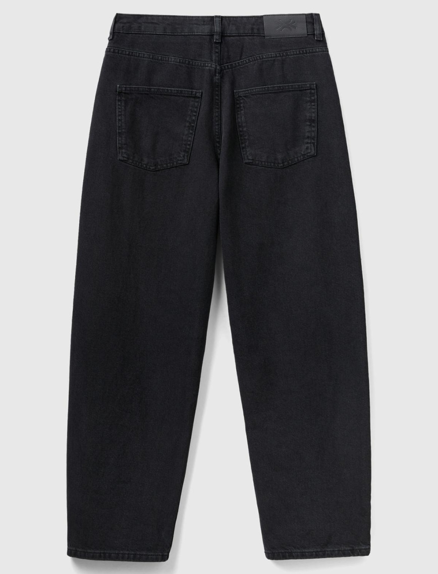 Kadın Füme %100 Koton Balon Fit Denim Pantolon Kadın Füme %100 Koton Balon Fit Denim Pantolon