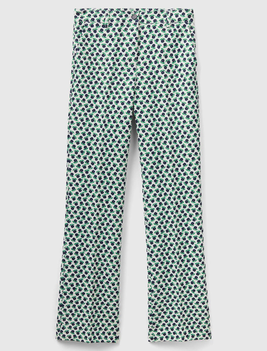 Kadın Yeşil Mix Poliviskoz Çiçek Desenli Regular Fit Pantolon Kadın Yeşil Mix Poliviskoz Çiçek Desenli Regular Fit Pantolon