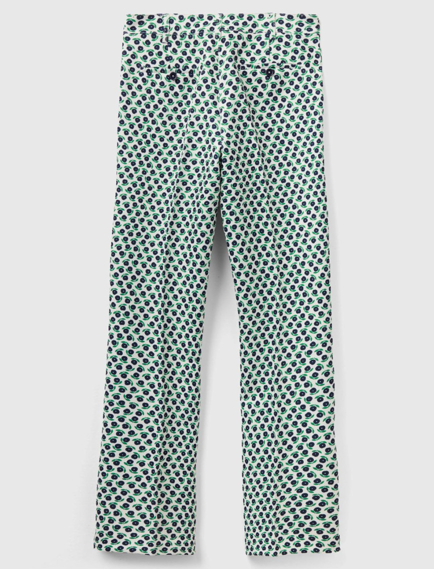 Kadın Yeşil Mix Poliviskoz Çiçek Desenli Regular Fit Pantolon Kadın Yeşil Mix Poliviskoz Çiçek Desenli Regular Fit Pantolon