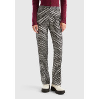 Kadın Lacivert Poliviskoz Çiçek Desenli Regular Fit Pantolon Kadın Lacivert Poliviskoz Çiçek Desenli Regular Fit Pantolon