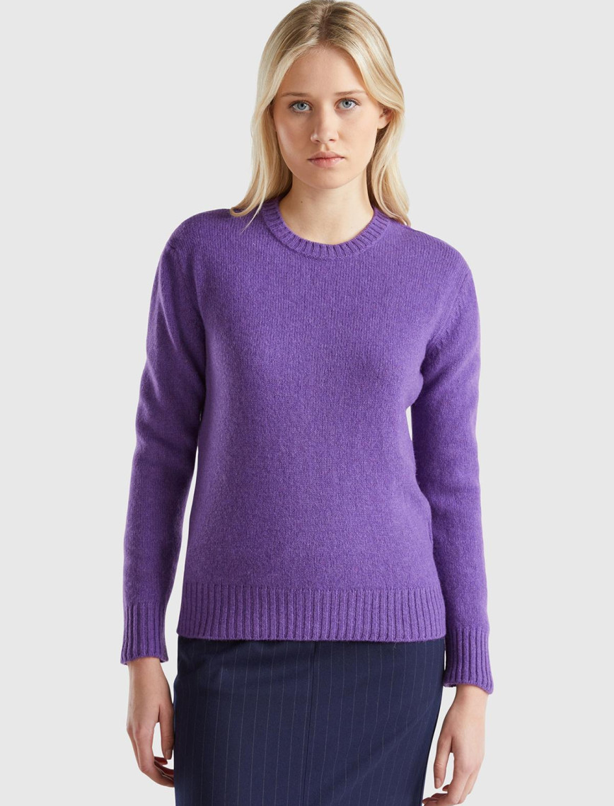 Kadın Bej Melanj Bisiklet Yaka Shetland Kazak Kadın Bej Melanj Bisiklet Yaka Shetland Kazak