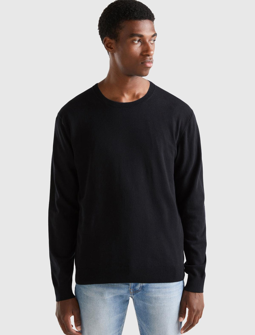 Erkek Yeşil Pamuk Karışımlı Basic Kazak Erkek Yeşil Pamuk Karışımlı Basic Kazak