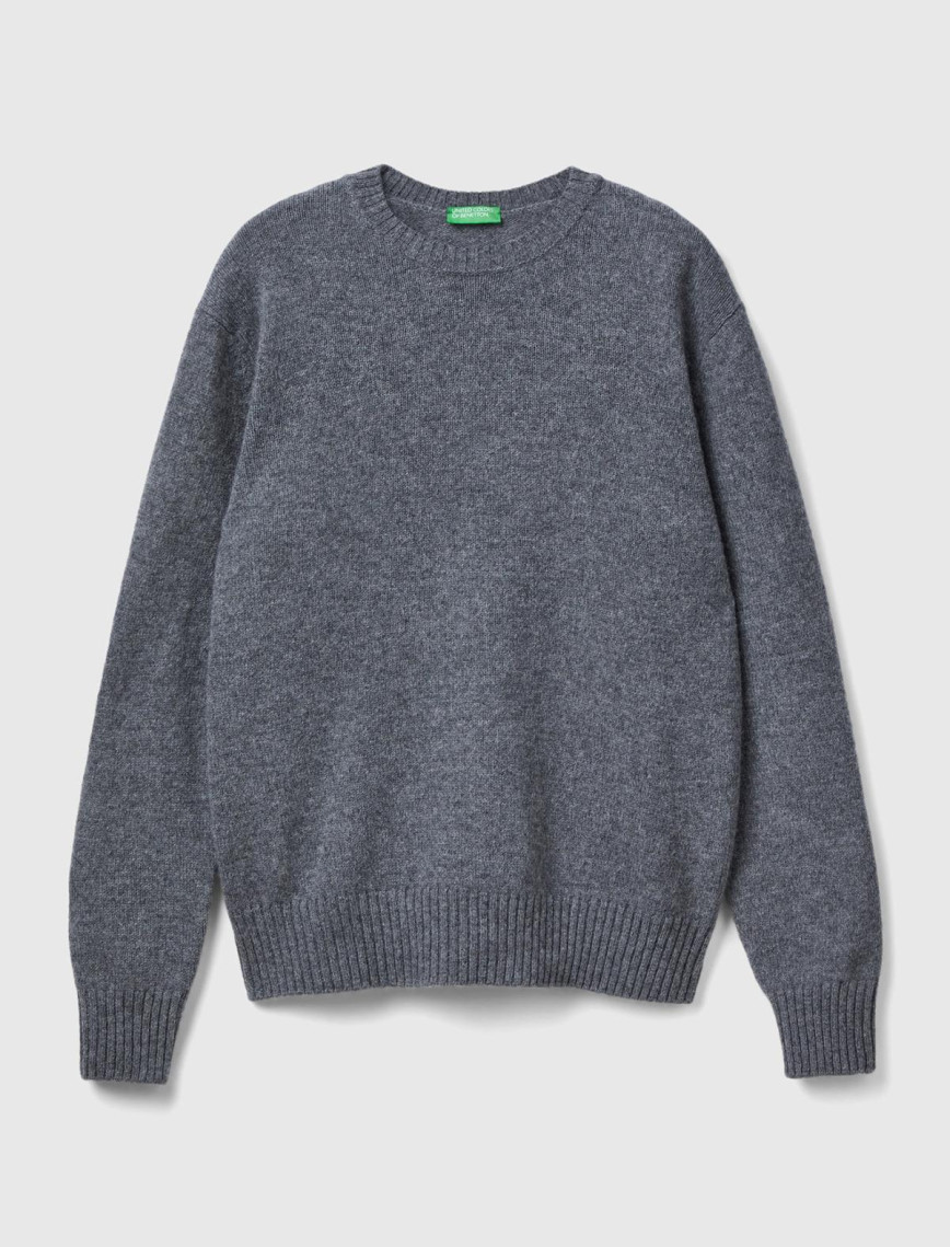 Erkek Antrasit Melanj Bisiklet Yaka Shetland Kazak Erkek Antrasit Melanj Bisiklet Yaka Shetland Kazak