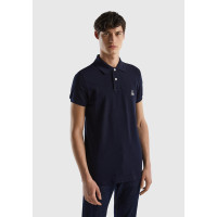 Erkek Koyu Lacivert Slim Fit Kısa Kollu Polo T-Shirt