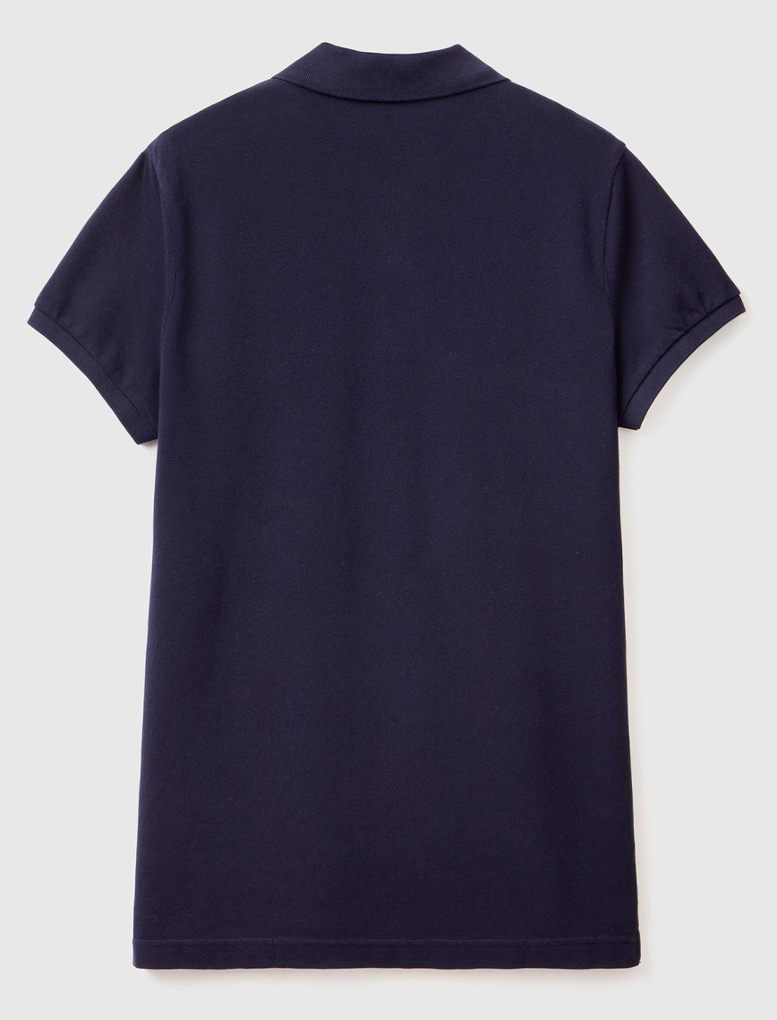 Erkek Koyu Lacivert Slim Fit Kısa Kollu Polo T-Shirt