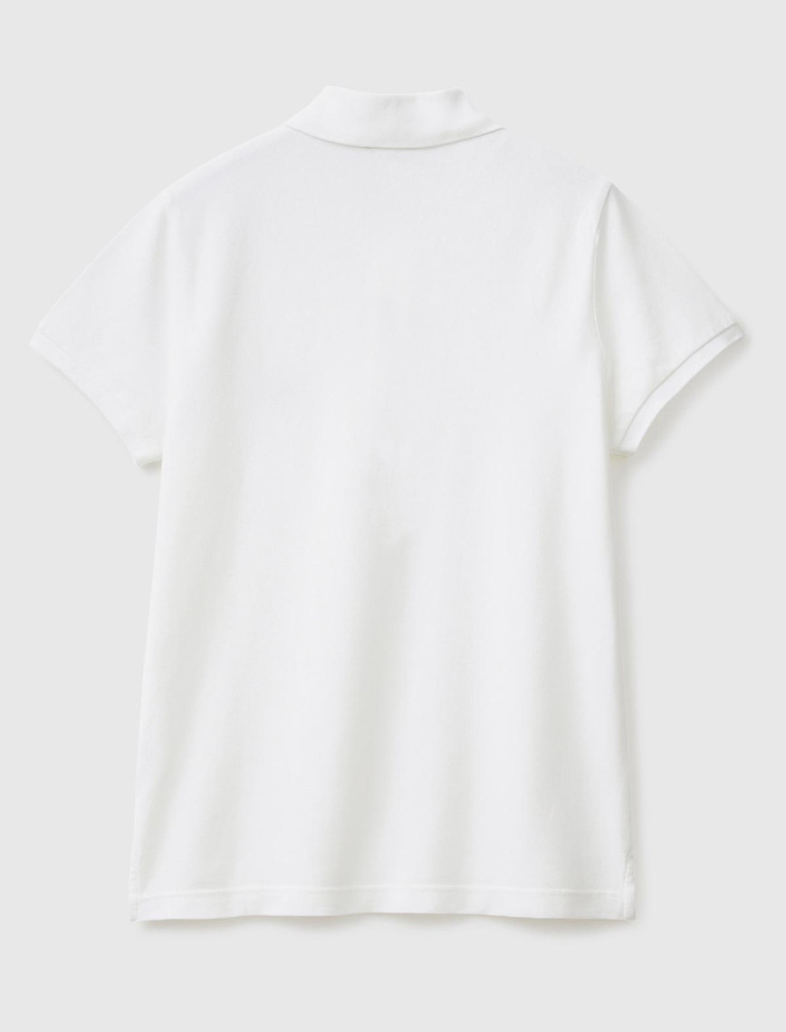 Erkek Beyaz Slim Fit Kısa Kollu Polo T-Shirt