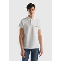 Erkek Beyaz Slim Fit Kısa Kollu Polo T-Shirt