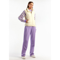 Kadın Krem Recycled Polyester Dolgulu  Pufa Yelek