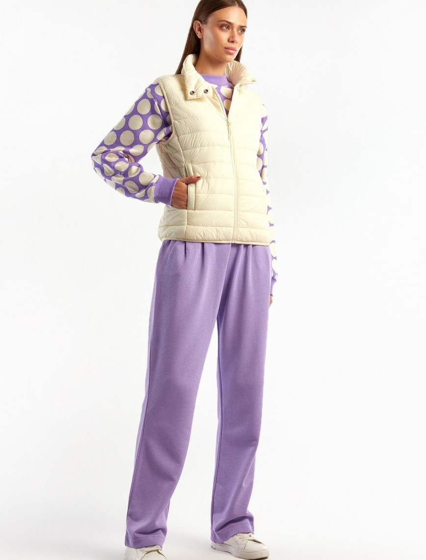 Kadın Gece Mavisi Recycled Polyester Dolgulu  Pufa Yelek