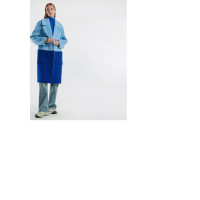 Kadın Turkuaz Kontrast Renk Detaylı Yanları Cepli Tek Düğmeli Kaban Kadın Turkuaz Kontrast Renk Detaylı Yanları Cepli Tek Düğmeli Kaban