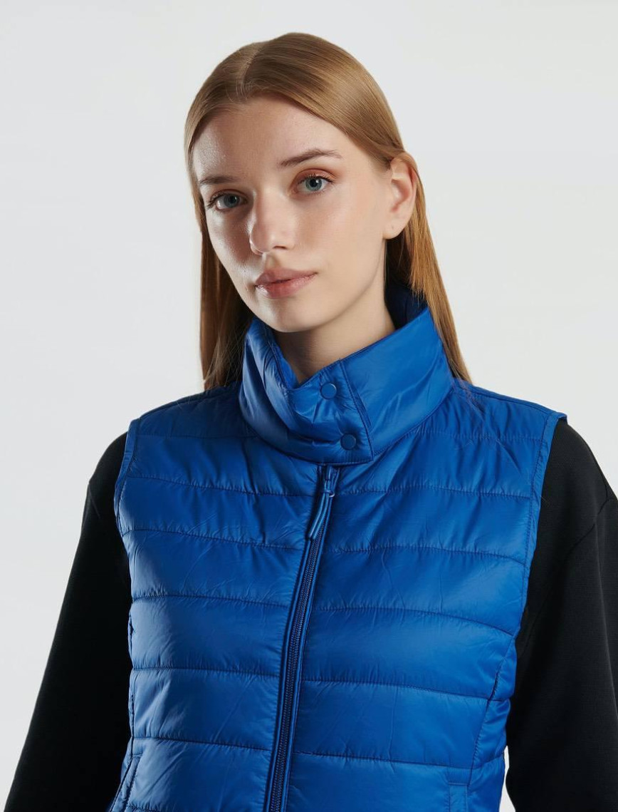 Kadın Gece Mavisi Recycled Polyester Dolgulu  Pufa Yelek