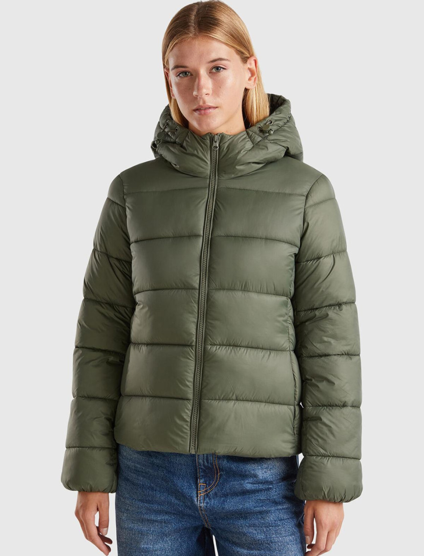 Kadın Yeşil Önü Cepli Fermuar Kapamalı Büzgü Kapüşonlu Mont Kadın Yeşil Önü Cepli Fermuar Kapamalı Büzgü Kapüşonlu Mont