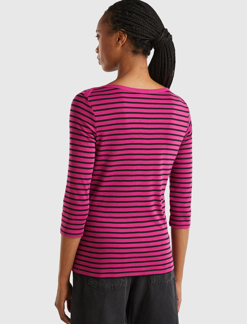 Kadın Mor Mix %100 Pamuk Sol Altı Logolu Uzun Kollu Kayık Yaka T-Shirt Kadın Mor Mix %100 Pamuk Sol Altı Logolu Uzun Kollu Kayık Yaka T-Shirt