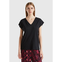 Kadın Siyah %100 Pamuk Önü ve Arkası V Yaka Düz Kesim Kolsuz Sweatshirt Kadın Siyah %100 Pamuk Önü ve Arkası V Yaka Düz Kesim Kolsuz Sweatshirt