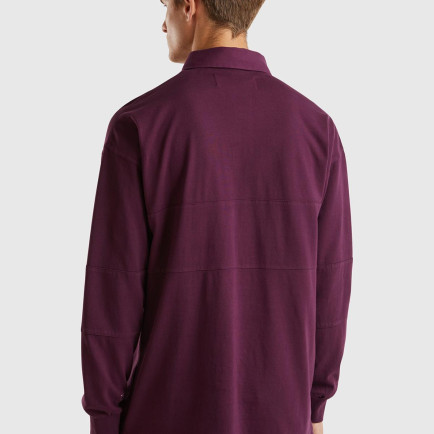 Erkek Bordo %100 Pamuk Önü Logo Detaylı Düğmeli Polo Yaka T-Shirt Erkek Bordo %100 Pamuk Önü Logo Detaylı Düğmeli Polo Yaka T-Shirt