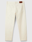 Erkek Krem %100 Pamuk Yanları Cepli Arkası Logo Etiketli Denim Pantolon Erkek Krem %100 Pamuk Yanları Cepli Arkası Logo Etiketli Denim Pantolon