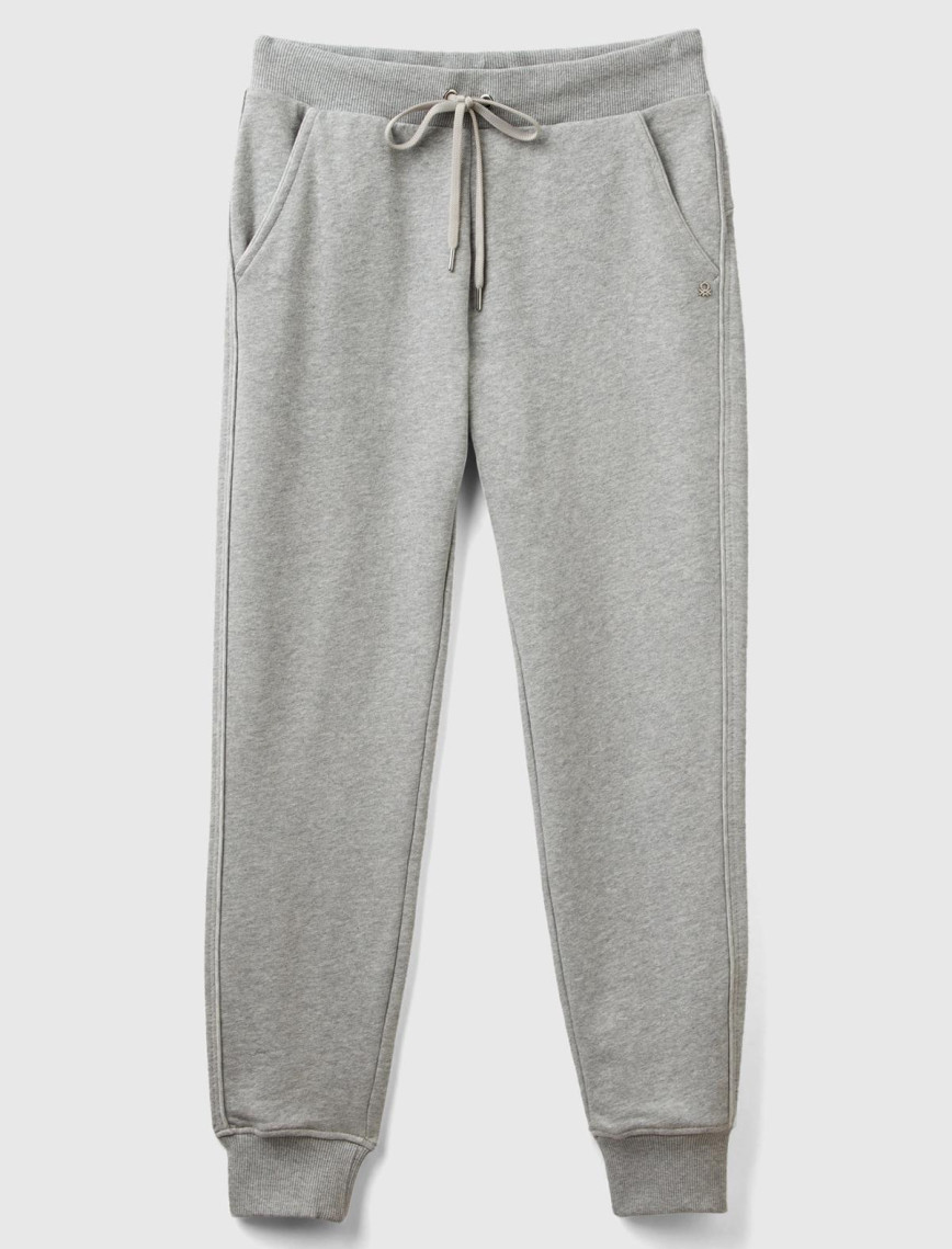 Kadın Gri Melanj %100 Pamuk Yanları Cepli Beli Büzgülü Jogger Eşofman Altı Kadın Gri Melanj %100 Pamuk Yanları Cepli Beli Büzgülü Jogger Eşofman Altı