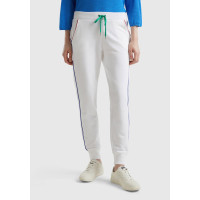 Kadın Beyaz Mix %100 Pamuk Yanları Cepli Beli Büzgülü Jogger Eşofman Altı Kadın Beyaz Mix %100 Pamuk Yanları Cepli Beli Büzgülü Jogger Eşofman Altı