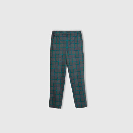 Kadın Gri Mix Viskoz Karışımlı Tamamı Desenli Beli Lastikli Pantolon