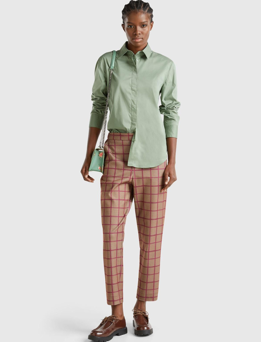 Kadın Lacivert Viskoz Karışımlı Tamamı Desenli Beli Lastikli Pantolon Kadın Lacivert Viskoz Karışımlı Tamamı Desenli Beli Lastikli Pantolon