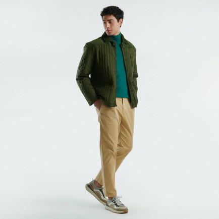 Erkek Bej Pamuk Karışımlı Yanları ve Arkası Cep Detaylı Pantolon Erkek Bej Pamuk Karışımlı Yanları ve Arkası Cep Detaylı Pantolon