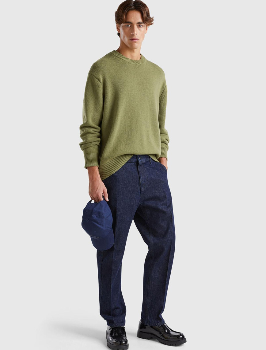 Erkek Koyu Mavi %100 Pamuk Cepli Arkası Logo Etiketli Denim Pantolon Erkek Koyu Mavi %100 Pamuk Cepli Arkası Logo Etiketli Denim Pantolon