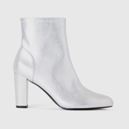 Kadın Gümüş Sivri Burun Topuklu Bot Kadın Gümüş Sivri Burun Topuklu Bot