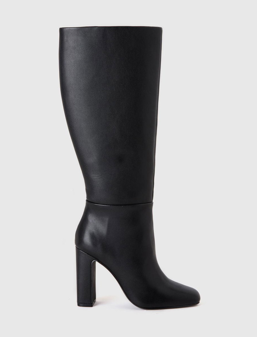 Kadın Siyah Suni Deri Uzun Çizme Kadın Siyah Suni Deri Uzun Çizme