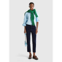 Kadın Lacivert Pamuk ve Modal Karışımlı Önü Cepli Kadife Chino Pantolon Kadın Lacivert Pamuk ve Modal Karışımlı Önü Cepli Kadife Chino Pantolon