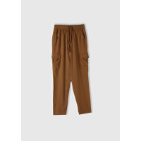 Kadın Taba %100 Viskoz Beli Büzgülü 4 Cepli Dar Paça Pantolon Kadın Taba %100 Viskoz Beli Büzgülü 4 Cepli Dar Paça Pantolon