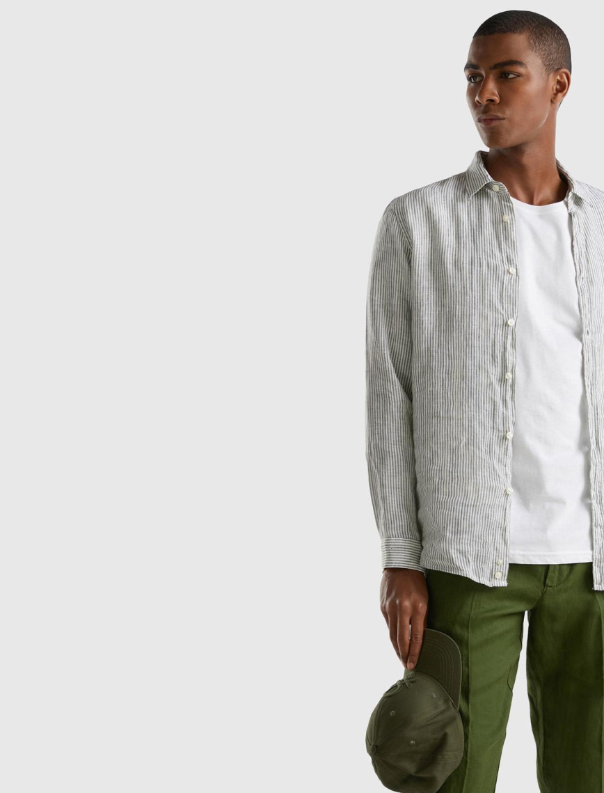 Erkek Koyu Yeşil %100 Keten Pantolon Erkek Koyu Yeşil %100 Keten Pantolon