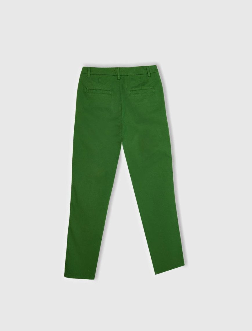 Kadın Soluk Yeşil Elastanlı Basic Chino Pantolon Kadın Soluk Yeşil Elastanlı Basic Chino Pantolon
