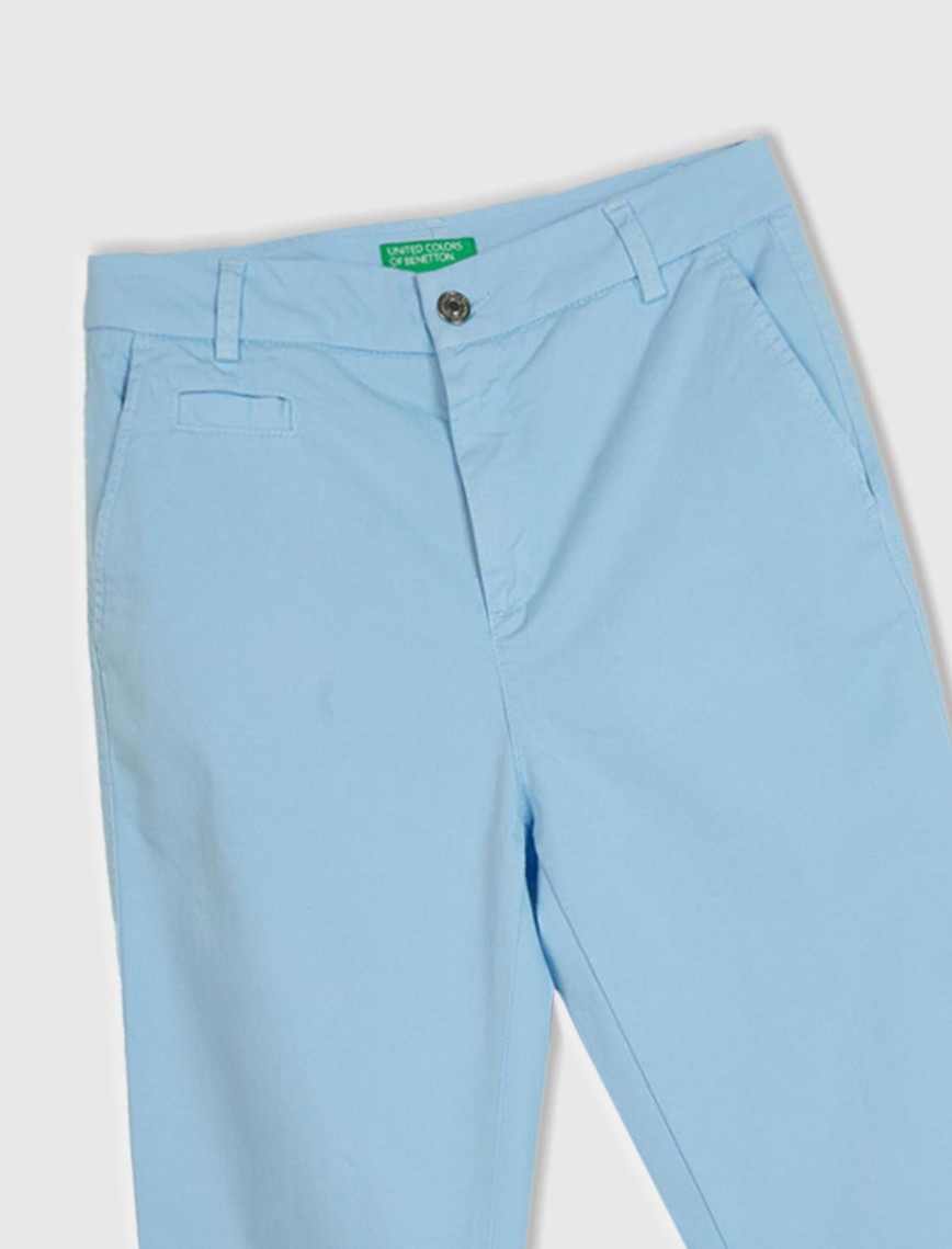 Kadın Açık Mavi Elastanlı Basic Chino Pantolon Kadın Açık Mavi Elastanlı Basic Chino Pantolon
