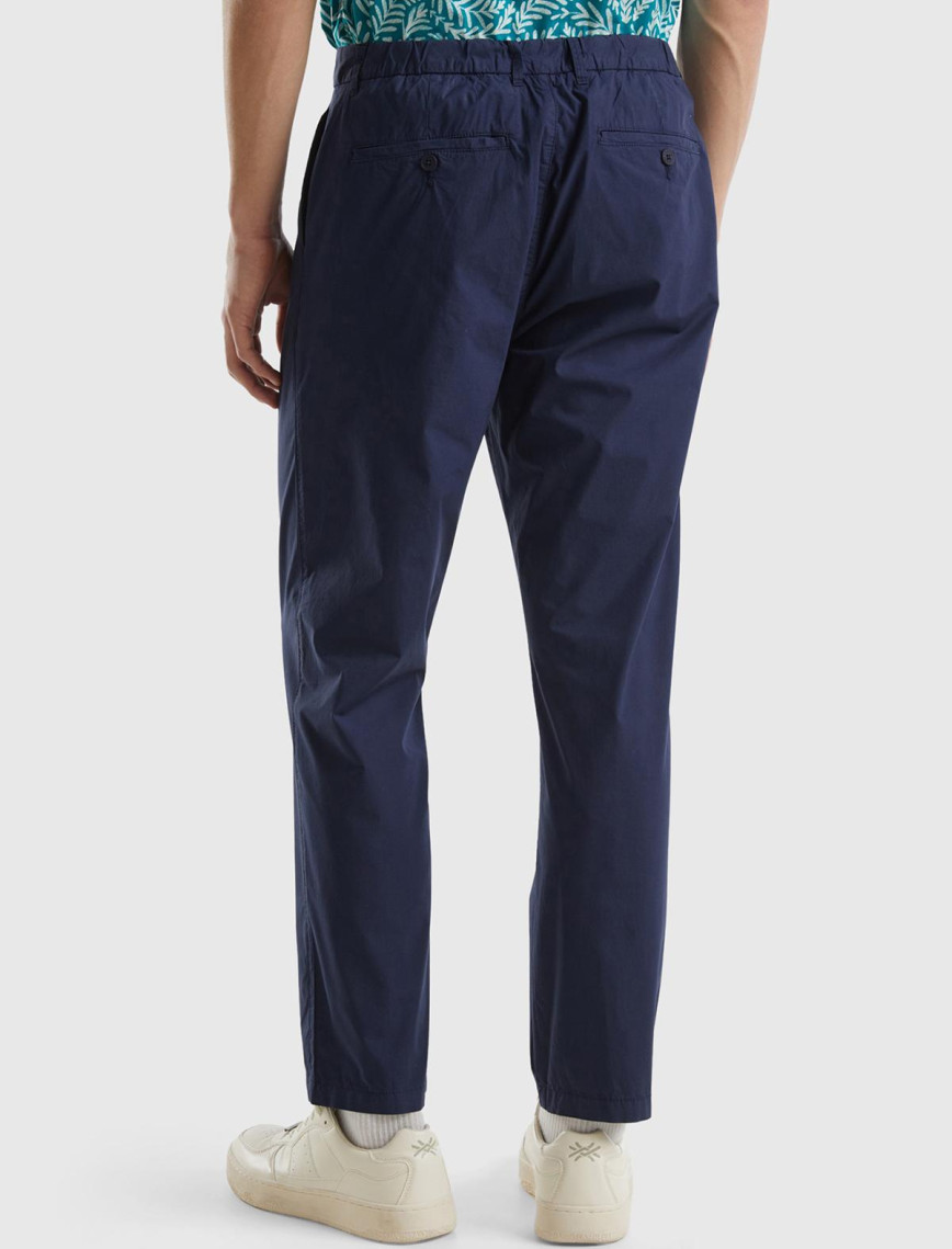 Erkek Lacivert Pamuk Karışımlı 4 Cepli Chino Pantolon Erkek Lacivert Pamuk Karışımlı 4 Cepli Chino Pantolon