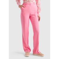 Kadın Açık Pembe Viskoz Karışımlı Bol Paça Pantolon Kadın Açık Pembe Viskoz Karışımlı Bol Paça Pantolon