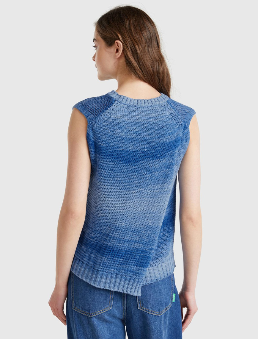 Kadın Mavi %100 Pamuk Gölge Efektli Ribanalı Relax Fit Süveter Kadın Mavi %100 Pamuk Gölge Efektli Ribanalı Relax Fit Süveter