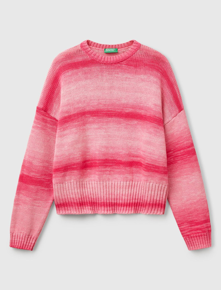 Kadın Pembe Mix %100 Pamuk Gölge Efektli Nervür Detaylı Düşük Omuzlu Kazak Kadın Pembe Mix %100 Pamuk Gölge Efektli Nervür Detaylı Düşük Omuzlu Kazak