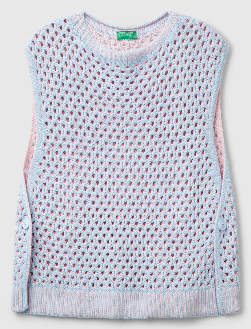 Kadın Açık Mavi Pamuk Karışımlı Kontrast Yanları Düğmeli Relax Fit Süveter Kadın Açık Mavi Pamuk Karışımlı Kontrast Yanları Düğmeli Relax Fit Süveter