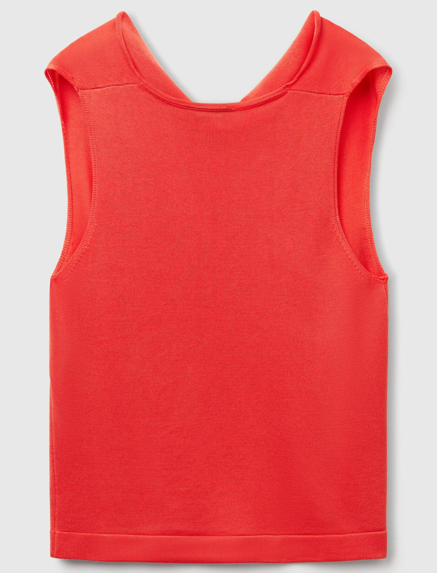 Kadın Turuncu %100 Liyosel Kolsuz Regular Fit Kazak Kadın Turuncu %100 Liyosel Kolsuz Regular Fit Kazak