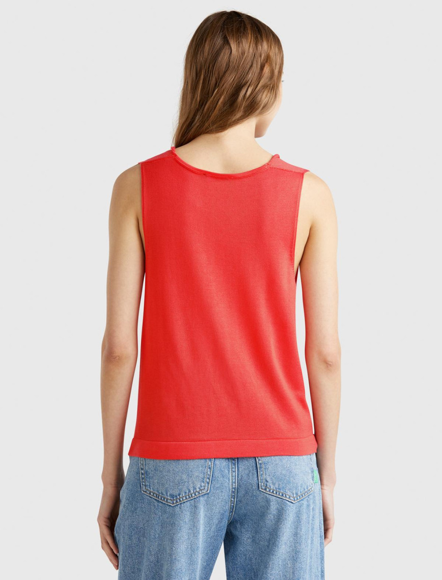 Kadın Turuncu %100 Liyosel Kolsuz Regular Fit Kazak Kadın Turuncu %100 Liyosel Kolsuz Regular Fit Kazak