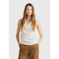 Kadın Krem %100 Liyosel Kolsuz Regular Fit Kazak Kadın Krem %100 Liyosel Kolsuz Regular Fit Kazak