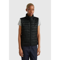 Kadın Siyah Polyester Dolgulu Fermuarlı Slim Fit Pufa Yelek Kadın Siyah Polyester Dolgulu Fermuarlı Slim Fit Pufa Yelek