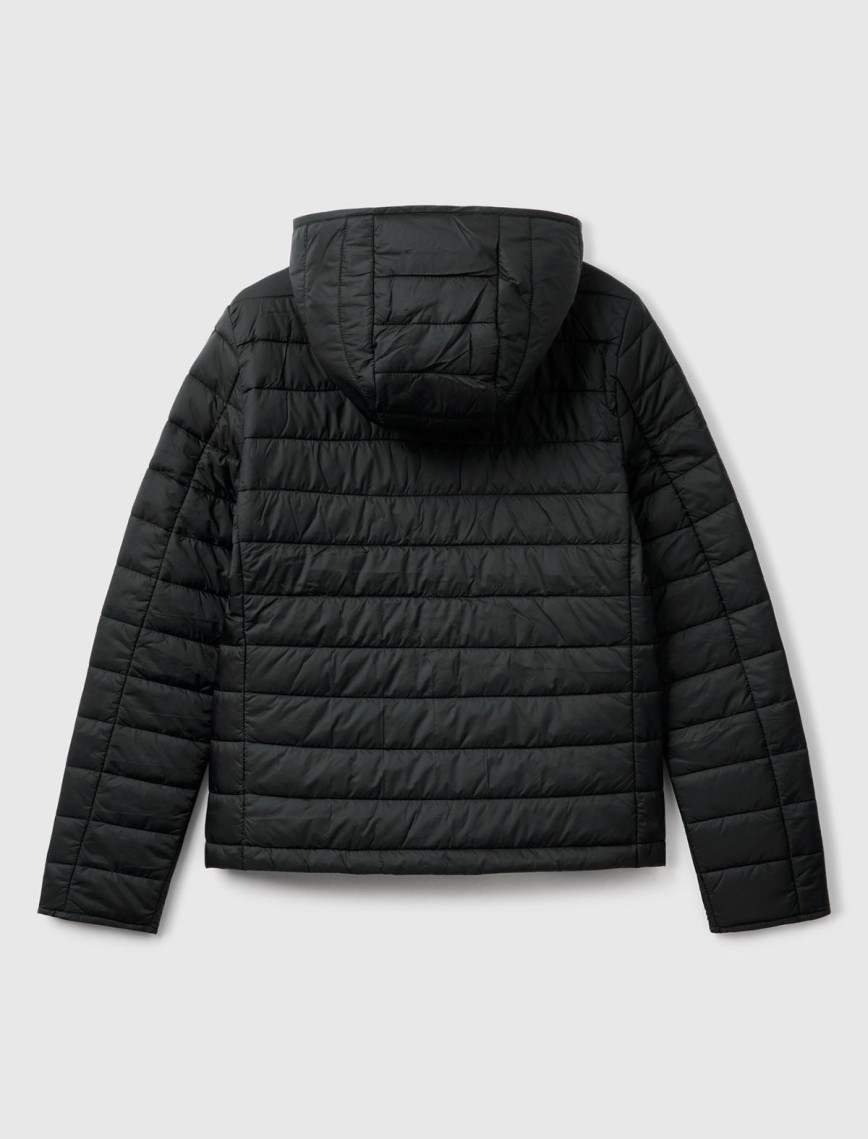 Kadın Siyah Polyester Dolgulu Feramuarlı Kapüşonlu Slim Fit Puffer Mont Kadın Siyah Polyester Dolgulu Feramuarlı Kapüşonlu Slim Fit Puffer Mont